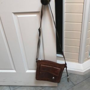 Leather cross body bag